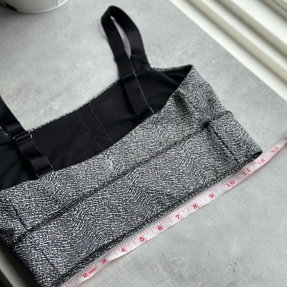 Women's Black and White Textured Bralette - Picture 9 of 9